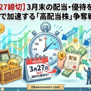 3月末の配当を見逃すな！