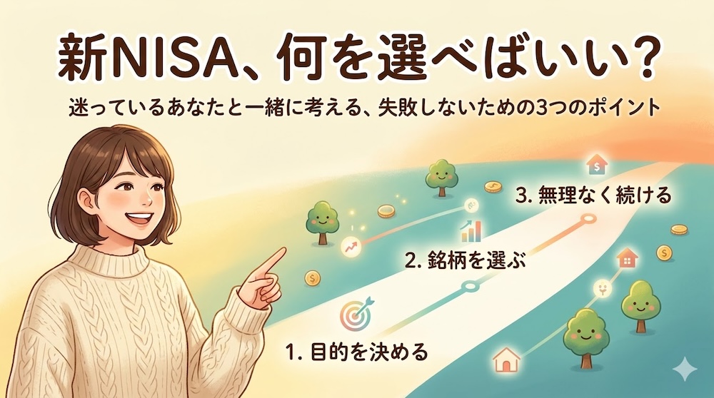 新NISA、何を選べばいい？迷っているあなたと一緒に考える、失敗しないための3つのポイント