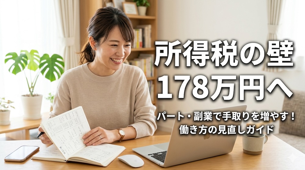 所得税の壁が178万円へ！働き損を防ぐ新戦略