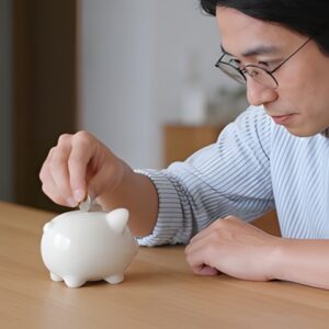 貯金箱に貯金
